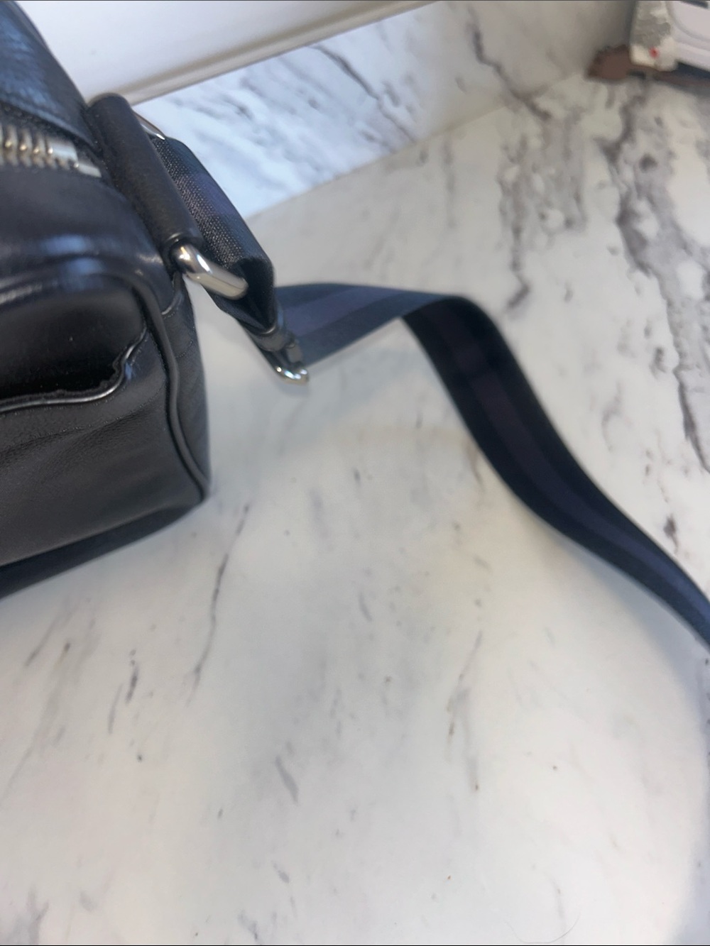 Coach Black Pebbled Leather Messenger Crossbody Bag - Picture 8 of 13